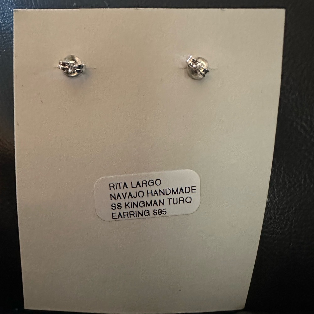 NWT Kingman SS Turquoise Earrings - Picture 4 of 5